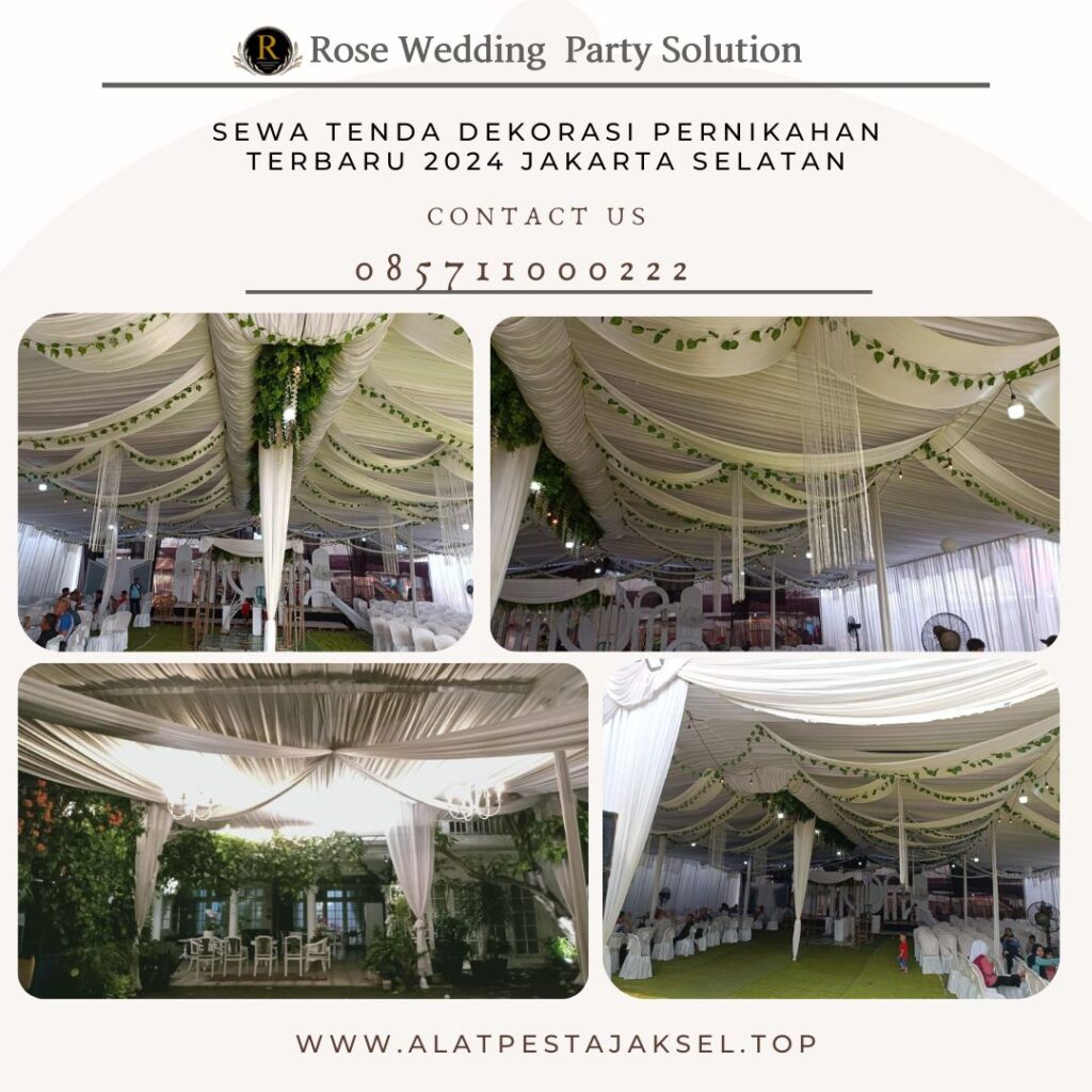Rose Wedding & Party Solution hadir untuk memberikan layanan Sewa Tenda Dekorasi Pernikahan Terbaru 2024 di Jakarta Selatan
