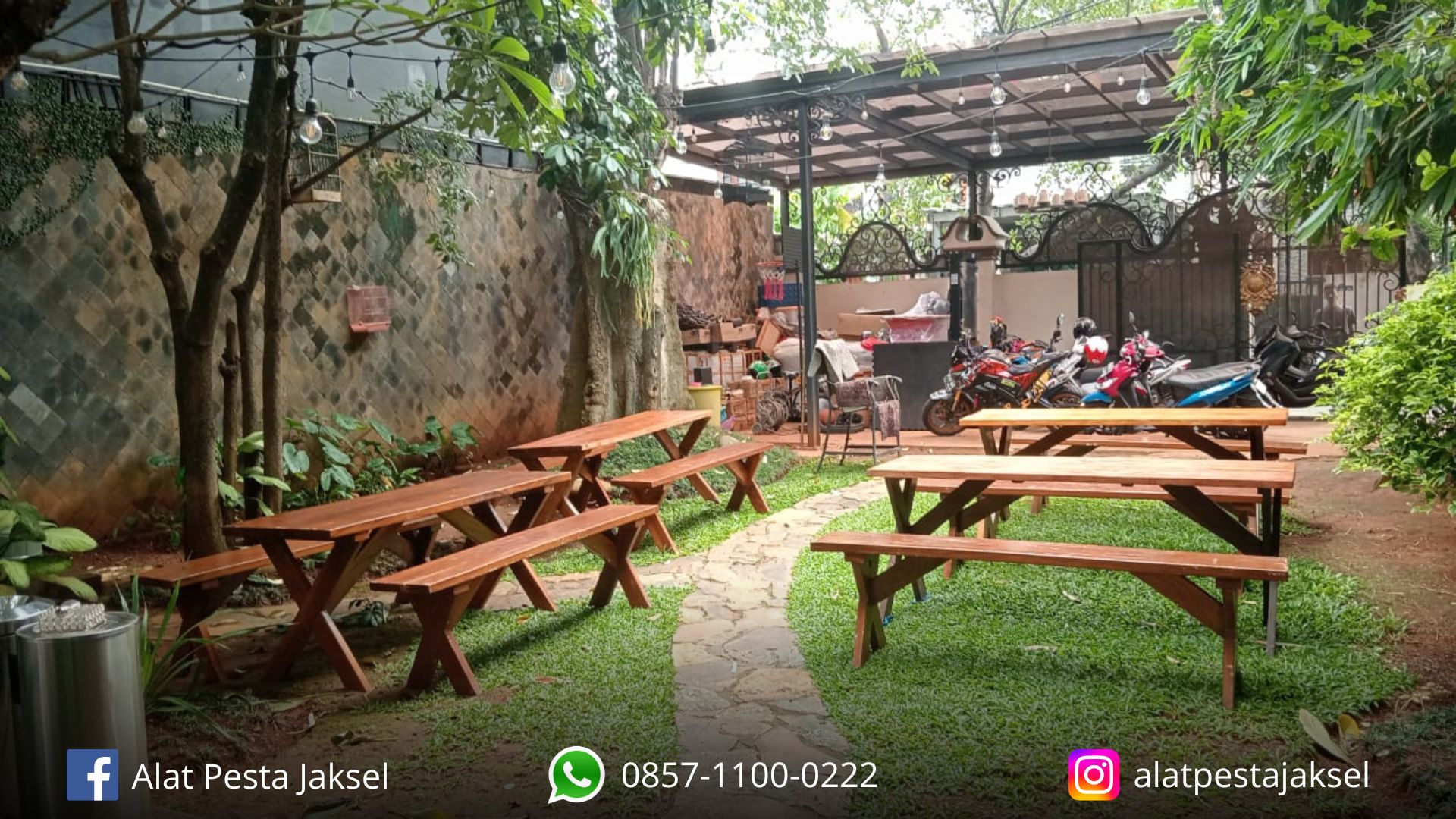 Sewa Meja Kursi Kayu Taman Di Bogor