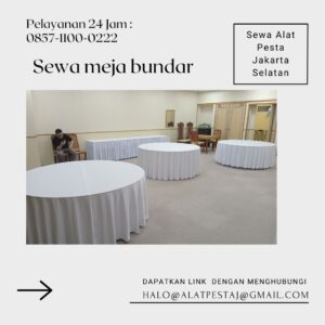 sewa meja bundar spesial akhir tahun jakarta pusat