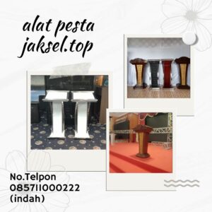 Sewa Podium Putih, Hitam Dan Cokelat Frame Stainless di Jakarta