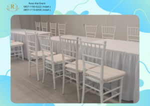 Spesialis Vendor Sewa Kursi VIP Kayu Type Cross back Tiffany Bekasi