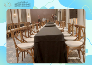 Spesialis Vendor Sewa Kursi VIP Kayu Type Cross back Tiffany Bekasi