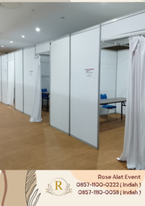 Jasa Sewa Ruang Partisi Putih Tirai Kian Jakarta