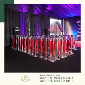 Sewa Tiang Antrian Stainless Pita Merah Biru Hitam Jakarta