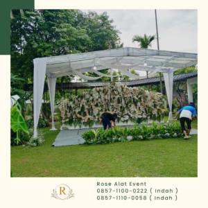 Rental Tenda Hanggar Transparan Dekorasi Kain Juntai Jakarta