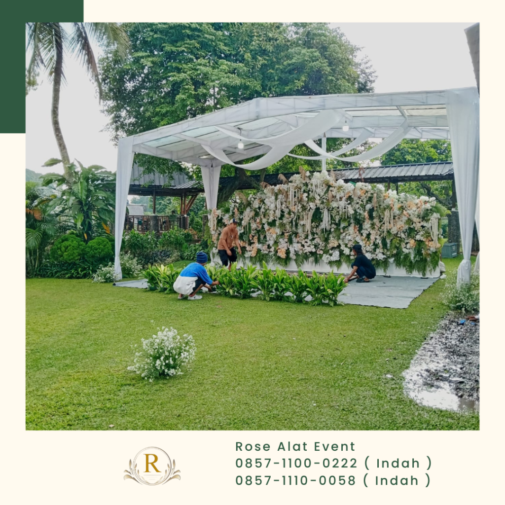 Rental Tenda Hanggar Transparan Dekorasi Kain Juntai Jakarta