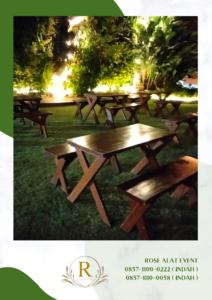 Rental Bangku Meja Taman Kayu Area Jakarta