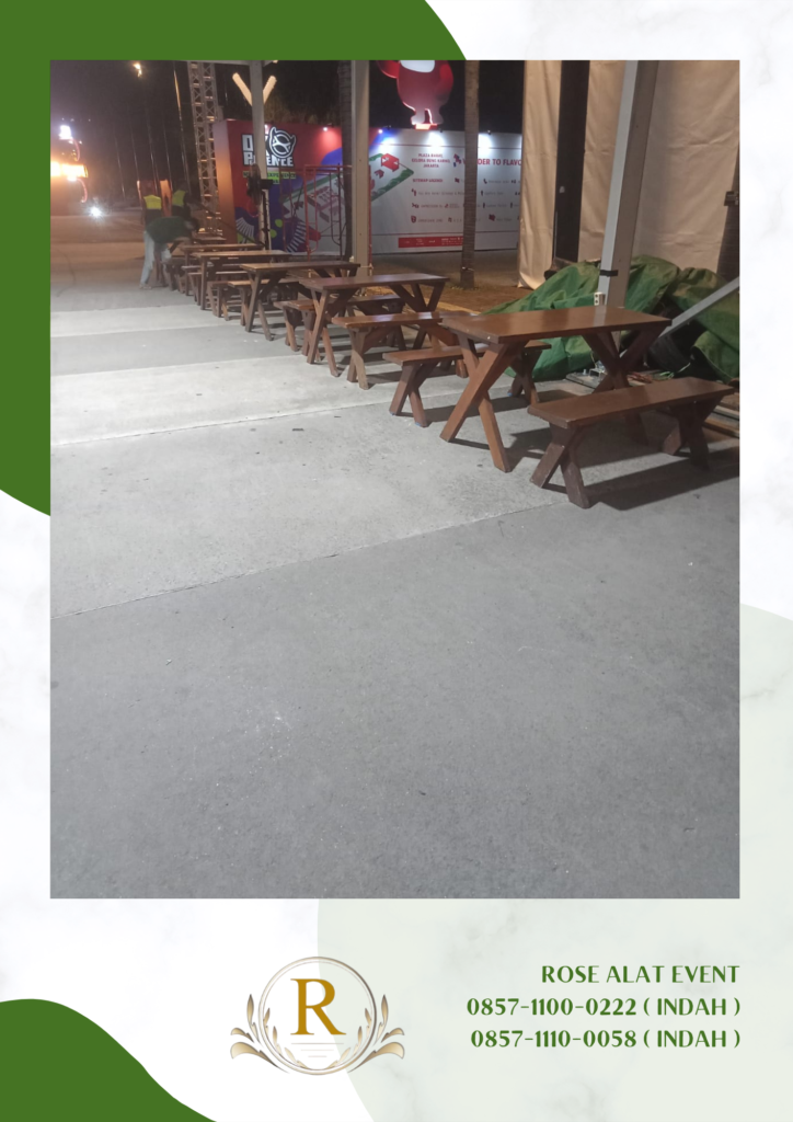 Rental Bangku Meja Taman Kayu Area Jakarta