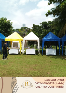 Rental Bazar Tent Biru putih Kuning Jakarta