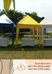 Rental Bazar Tent Biru putih Kuning Jakarta