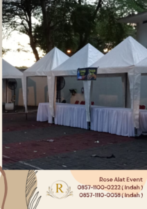 Rental Bazar Tent Biru putih Kuning Jakarta
