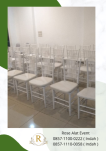 Sewa Kursi Tiffany VIP Kayu Warna Putih,Hitam,Gold di Jaksel