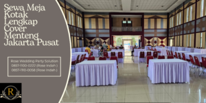 Sewa Meja Kotak Lengkap Cover Menteng Jakarta Pusat
