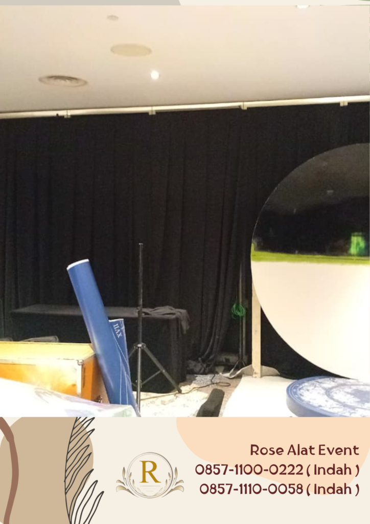 Pusat Rental Tirai Bludru Hitam Aneka Ukuran Tinggi Jakarta