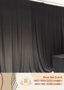 Pusat Rental Tirai Bludru Hitam Aneka Ukuran Tinggi Jakarta