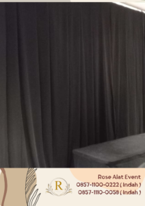 Pusat Rental Tirai Bludru Hitam Aneka Ukuran Tinggi Jakarta
