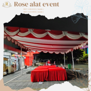Rental Tenda Serut Kain Rempel Merah Putih Area Jakarta Selatan