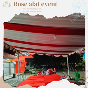 Rental Tenda Serut Kain Rempel Merah Putih Area Jakarta Selatan