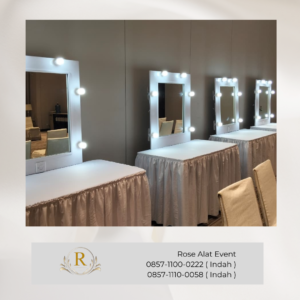 Rental Meja Kaca Rias Putih Area Cikampek