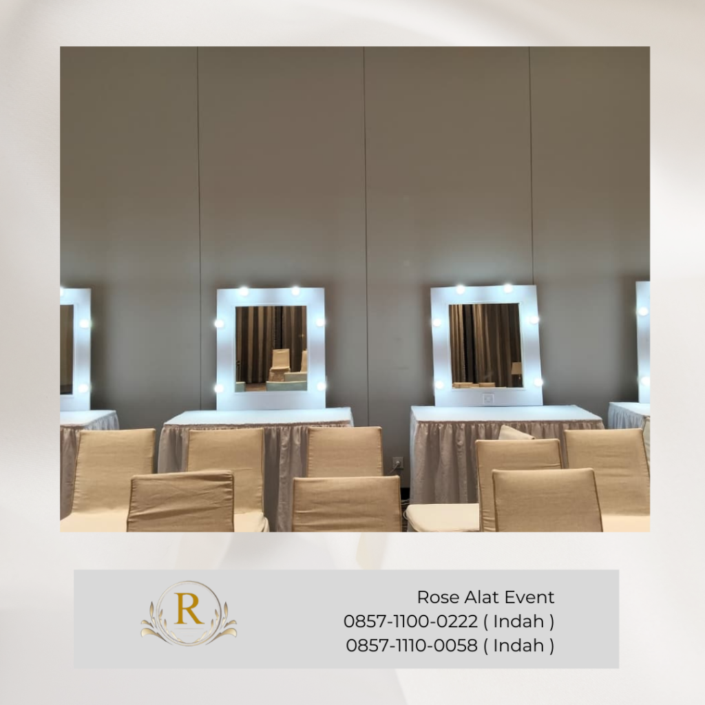 Rental Meja Kaca Rias Putih Area Cikampek