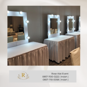 Rental Meja Kaca Rias Putih Area Cikampek