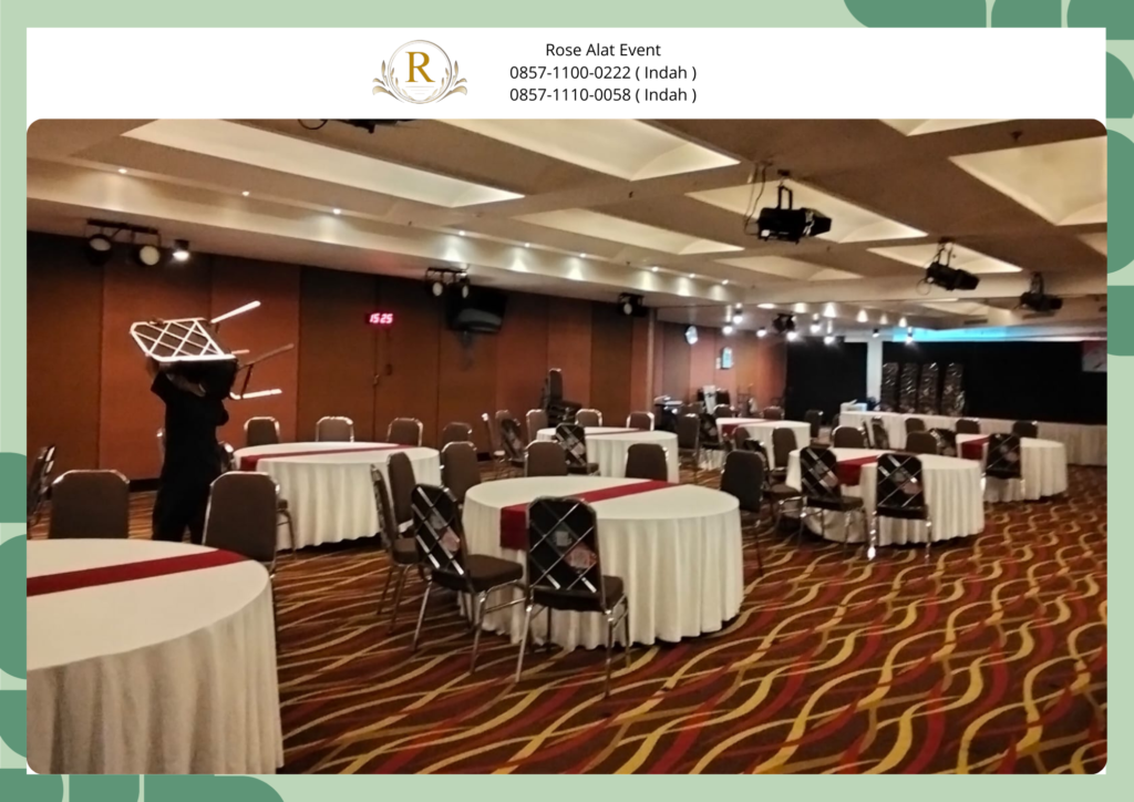 Sewa Round Table Besar Full Cover Area Bekasi