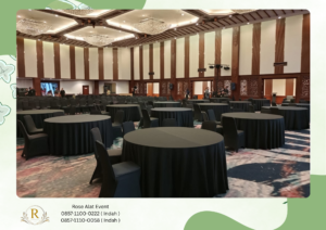 Rental Kursi Susun Stenlest Cover Strech Hitam Event Mall Plaza Senayan Area Bekasi