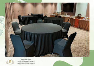 Rental Kursi Susun Stenlest Cover Strech Hitam Event Mall Plaza Senayan Area Bekasi