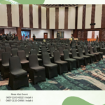 Rental Kursi Susun Stenlest Cover Strech Hitam Event Mall Plaza Senayan Area Bekasi