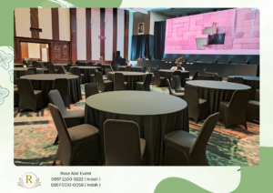 Rental Kursi Susun Stenlest Cover Strech Hitam Event Mall Plaza Senayan Area Bekasi
