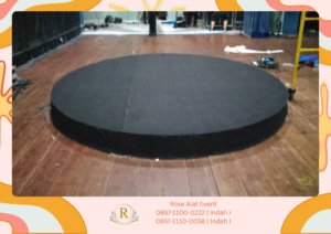 Sewa Round Stage Melaminto Hitam Dan Putih Area Bekasi