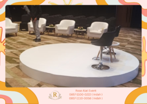 Sewa Round Stage Melaminto Hitam Dan Putih Area Bekasi