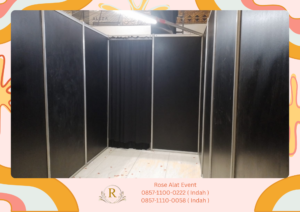 Rental Partisi Ruang Warna Hitam Dan Putih Area Bekasi