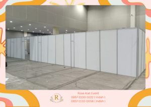 Rental Partisi Ruang Warna Hitam Dan Putih Area Bekasi