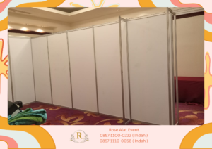 Rental Partisi Ruang Warna Hitam Dan Putih Area Bekasi