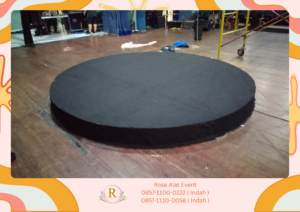 Sewa Round Stage Melaminto Hitam Dan Putih Area Bekasi