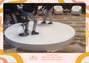 Sewa Round Stage Melaminto Hitam Dan Putih Area Bekasi