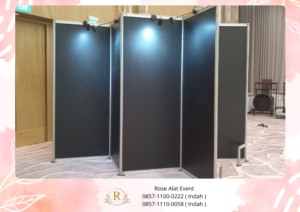 Gudang Sewa Partisi Hitam Zigzag Dan Lampu Area Cikampek