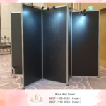 Gudang Sewa Partisi Hitam Zigzag Dan Lampu Area Cikampek