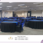 Rental Round Table Full Cover Topping Runner Area PIK2