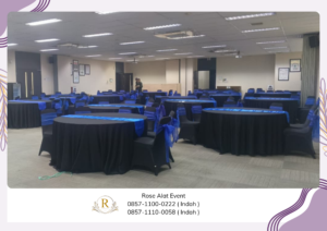 Rental Round Table Full Cover Topping Runner Area PIK2