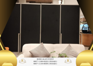 Sewa Partisi Pintu Tirai Tersedia Warna Putih Hitam Area Jakarta