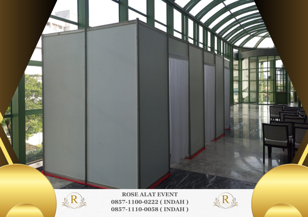 Sewa Partisi Pintu Tirai Tersedia Warna Putih Hitam Area Jakarta