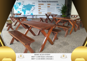 Sewa Tenda Serut Bangku Meja taman Area Bekasi