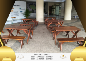 Sewa Tenda Serut Bangku Meja taman Area Bekasi