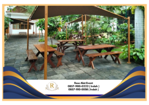 Sewa Meja Taman Klasik Kayu Kokoh Area Pik 2
