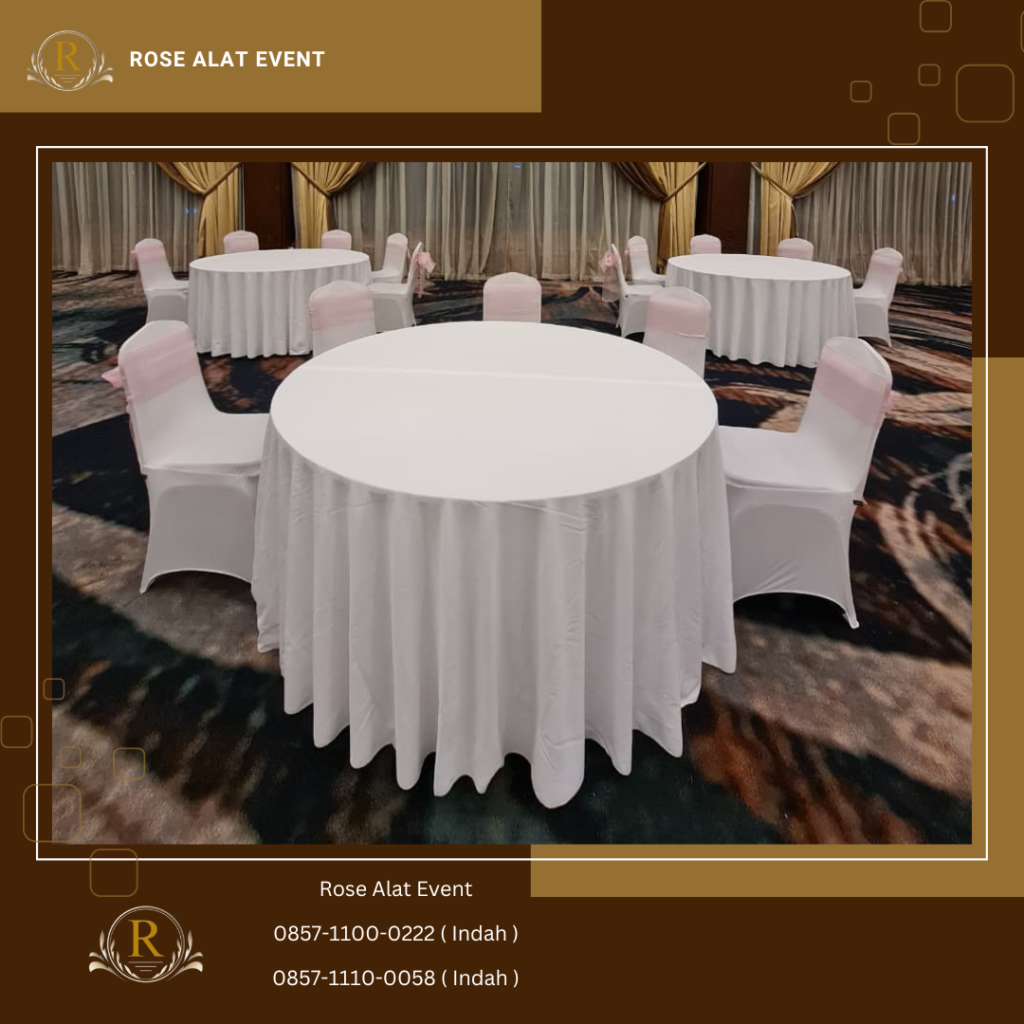 Sewa Meja Kotak Bundar VIP Area Bekasi Free Ongkir