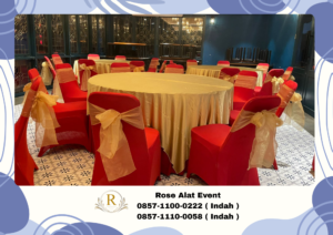 Rental Meja Bundar Bekasi Lengkap Cover Aneka Warna