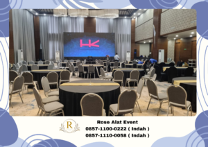 Rental Meja Bundar Bekasi Lengkap Cover Aneka Warna