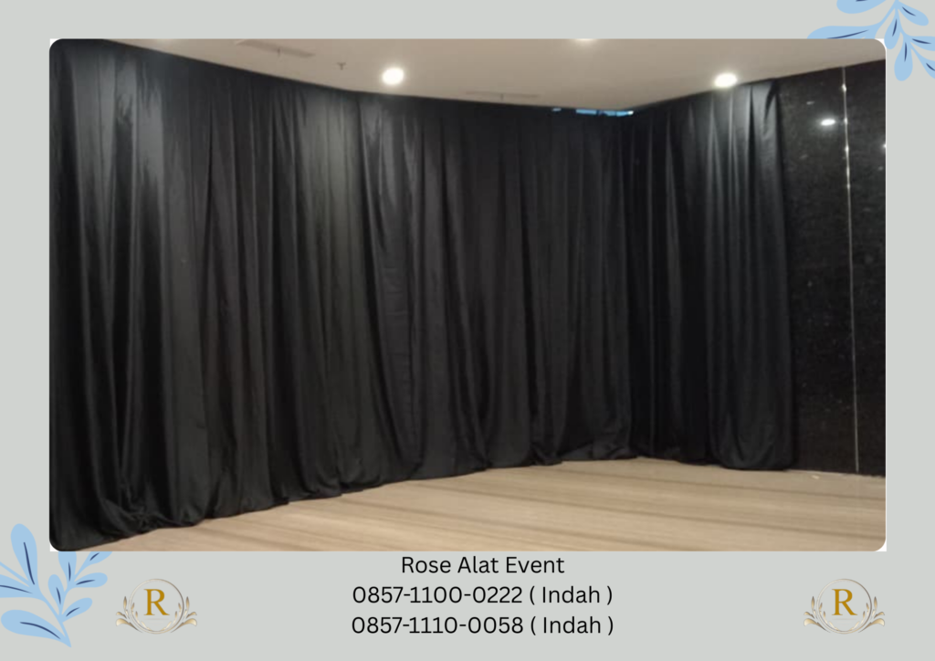 Jasa sewa Tirai Hitam Lotto Even Ice BSD Tangerang